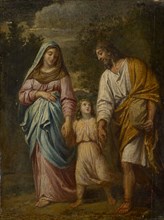 The Holy Family on the Return of the Temple, oil on canvas, 30 x 23 cm, unsigned,