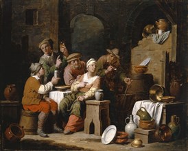 Carousing Peasants, oil on canvas, 81 x 100 cm, unmarked, David Ryckaert (III), Antwerpen?