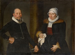 Double portrait of Lienhard Lützelmann and his wife Margreth Wohnlich, 1621, oil on canvas, 102 x
