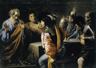 The Denial of Peter, at or after 1624, oil on canvas, 120.5 x 171 cm, Unmarked, Valentin de