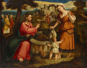 Jesus and the Samaritan woman at the Jakobbrunnen near Sichar, oil on canvas, 99 x 126.5 cm,