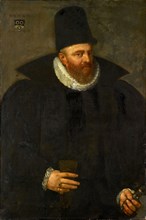 Portrait of the Mayor Hans Rudolf Huber of Basel, 1601 (?), Oil on canvas, 110 x 73 cm, unmarked.,