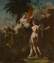 Diana and Actaeon, oil on canvas, 84 x 71 cm, not specified, Francesco Solimena, (Schule / school),