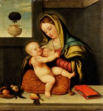 Madonna lactans, c. 1560, oil on canvas, 70 x 66 cm, not specified, Giovanni Battista Moroni,