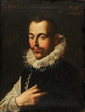 Portrait of an unknown gentleman, 1597, oil on canvas, 67 x 51.4 cm, dated on the top left: 1597