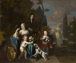 Portrait of a Family, Oil on Canvas, 82.5 x 100 cm, Not specified, Jan Baptist Weenix, (?),