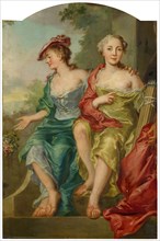 Double Portrait of Two Ladies as Shepherdesses (fragment), 1742, oil on canvas, 106 x 79 cm, signed