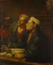 Portrait of two doctors, oil on canvas, 107 x 97 cm, unmarked, Fra Mattia Preti, (?),