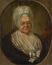 Portrait of Judith Iselin-Schardt, 1786, oil on canvas, 65 x 52 cm, signed and dated left above the
