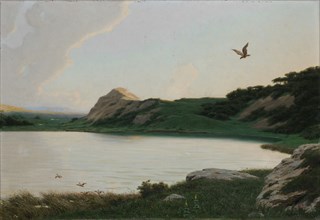 Le lac de Géronde, 1897, oil on canvas, 41.5 x 61.5 cm, signed and dated lower right: EV., VAN