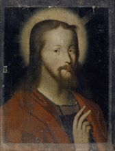 Blessing Christ, oil on panel, 52 x 40.5 cm, unsigned, Deutscher Meister, 17. Jh.