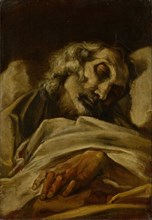 Dying, 17th Century (?), Oil on Canvas, 58 x 40.5 cm, Unsigned, Italienischer Meister, 17. Jh.