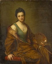 Portrait of Geneviève Blanchot as an Allegory of Painting, 1704, oil on canvas, 65 x 53 cm,