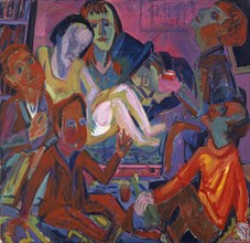 Atelierfest, 1925, oil on canvas, 145.5 x 150.5 cm, Hermann Scherer, Rümmingen/Baden-Württemberg