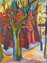 The Palatinate in Basel, oil on canvas, 118 x 90 cm, not marked, Hermann Scherer,