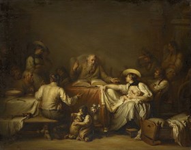 The House Devotion, oil on canvas, 70.5 x 89.5 cm, unmarked, Pierre Nicolas Legrand,