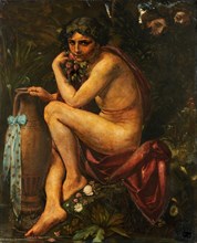 Narcissus, overheard by nymphs, 1867, oil on canvas, 100 x 81.5 cm, signed and dated lower right: