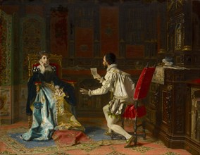 Tasso recites his 'Freed Jerusalem' to Princess Eleonora d'Este, 1875, oil on canvas, 74 x 95.8 cm,