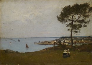 Petit port breton, 1866, oil on canvas, 32.5 x 46 cm, signed lower right: F. BOCION., François