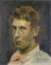 Self portrait, 1916, oil on canvas, 39 x 31 cm, signed and dated lower right: F. Marent, 1916.,