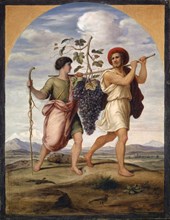 The Scouts of Canaan, 1840/1845, oil on canvas, 35 x 27.4 cm, unmarked, Johann Heinrich Ferdinand