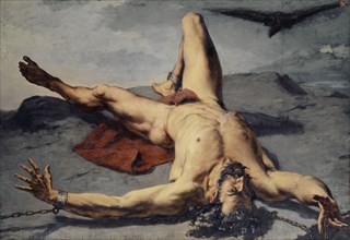 The Prometheus forged on a rock, 1855, oil on canvas, 114.5 x 166 cm, unmarked, Frank Buchser,
