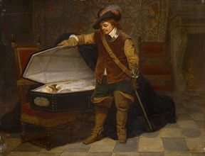 Cromwell et Charles Ier, after 1831, oil on panel, 30.5 x 39.5 cm, unsigned and dated, inscribed on