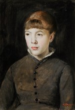 Portrait of a Girl, 1883, oil on canvas, 54.5 x 38 cm, signed and dated lower right: Ch.