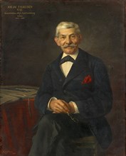 Portrait of the engraver Johann Jakob Falkeisen, 1882, oil on canvas, 110 x 82 cm, signed and dated