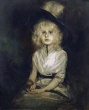 Portrait of Marion Lenbach, 1898, oil on cardboard, 77.9 x 63.8 cm, signed and dated lower left: F.