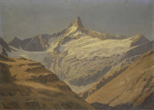 Le Moming depuis Riffelalp, 1933, oil on board, 49 x 68 cm, signed and dated lower left: RÉGNAULT