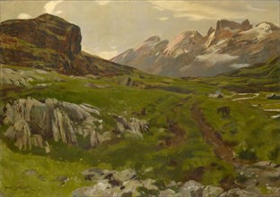 The Fruttalp against the Titlis, August 1895 (Fruttalp), oil on canvas, 85 x 121.5 cm, signed and