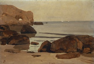 Seashore, 1882-1884, oil on canvas, 31 x 45 cm, monogrammed lower left: HS [ligated], Hans