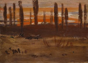 Small landscape (evening mood), 1895 (Bürgeln), tempera on cardboard, 14 x 19 cm, not marked, Hans
