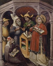 The Adoration of the Kings (Inside), The disputation of St., Stephanus (outside), c. 1435/40, mixed