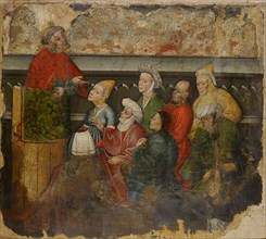 Sermon of St., Thomas, c. 1440, mural, rendered on canvas, 70.5 x 81 cm, unmarked, Seeschwäbischer