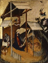 The Nativity, c. 1420, mixed media on fir wood, 26.5 x 20 cm, unmarked, Süddeutscher Meister, 15.