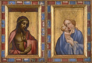 Christ as Sorrows, Mary with the Child, 1400/10, mixed media on wood, 30.2 x 19.2 cm (each panel,