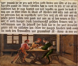 Sign of a schoolmaster (adult side), 1516, mixed technique on spruce, 55.3 x 65.5 cm, Not marked,