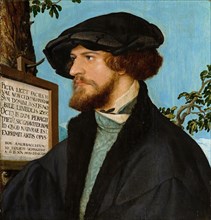 Portrait of Bonifacius Amerbach, 1519, mixed technique on fir wood, 29.9 x 28.3 cm, signed and