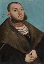 Portrait of Johann Friedrich the Magnanimous, Elector of Saxony (front), black painting with