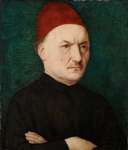 Portrait of a Man, c. 1470, Mixed media on lime wood, 25.1 x 21.3 cm, Not specified, Süddeutscher