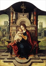 Madonna and Child, c. 1530, oil on oak, 77 x 57 cm, unsigned, Pieter Coecke van Aelst d. Ä.,