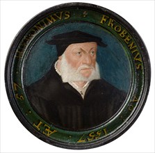 Capsule portrait of Hieronymus Froben, with lid, 1557 (1558), oil on pear wood, diameter: 10 cm |,