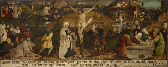 The Passion of Christ, 1522, mixed technique on fir wood, 59.5 x 147 cm, dated lower right: 1522,