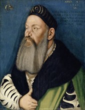 Portrait of the Adelberg III., by Bärenfels, 1526, oil on fir wood, 61.4 x 48.2 cm, signed and