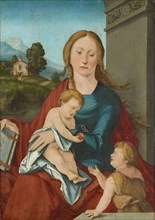 Madonna and Child and Child, 1517, oil on lime wood, 85.5 x 60.5 cm, monogrammed (HS ligated with