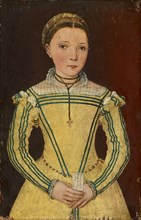 Portrait of Dorothea Curio, the daughter of Professor Celio Secondo Curio, 1552, oil on fir wood,
