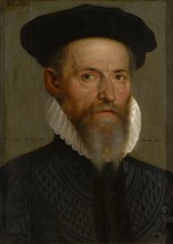 Portrait of Thomas Erastus, 1582, oil on fir wood, 39.4 x 27.7 cm, unsigned., Labeled over the