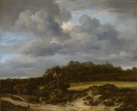 The Cornfield, 1660s, oil on canvas, 46.1 x 56.2 cm, signed lower right: vRuisdael [v and R
